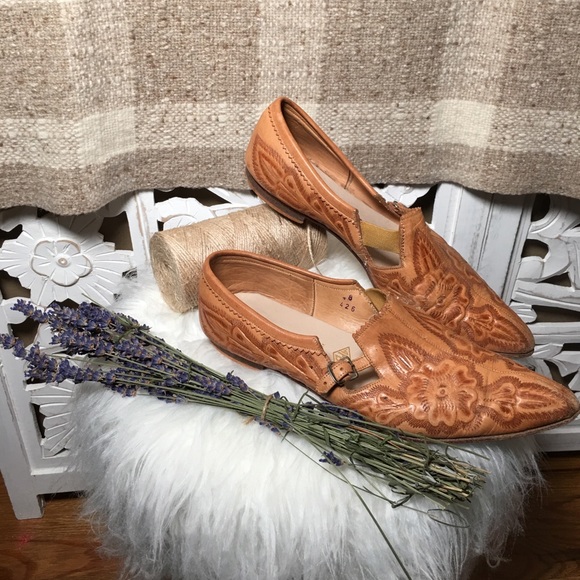 SOLD • Vintage tooled leather pointy toe western - Picture 8 of 8